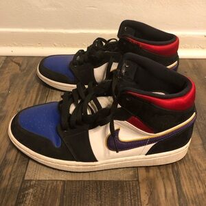 Retro Jordan 1s red and blue